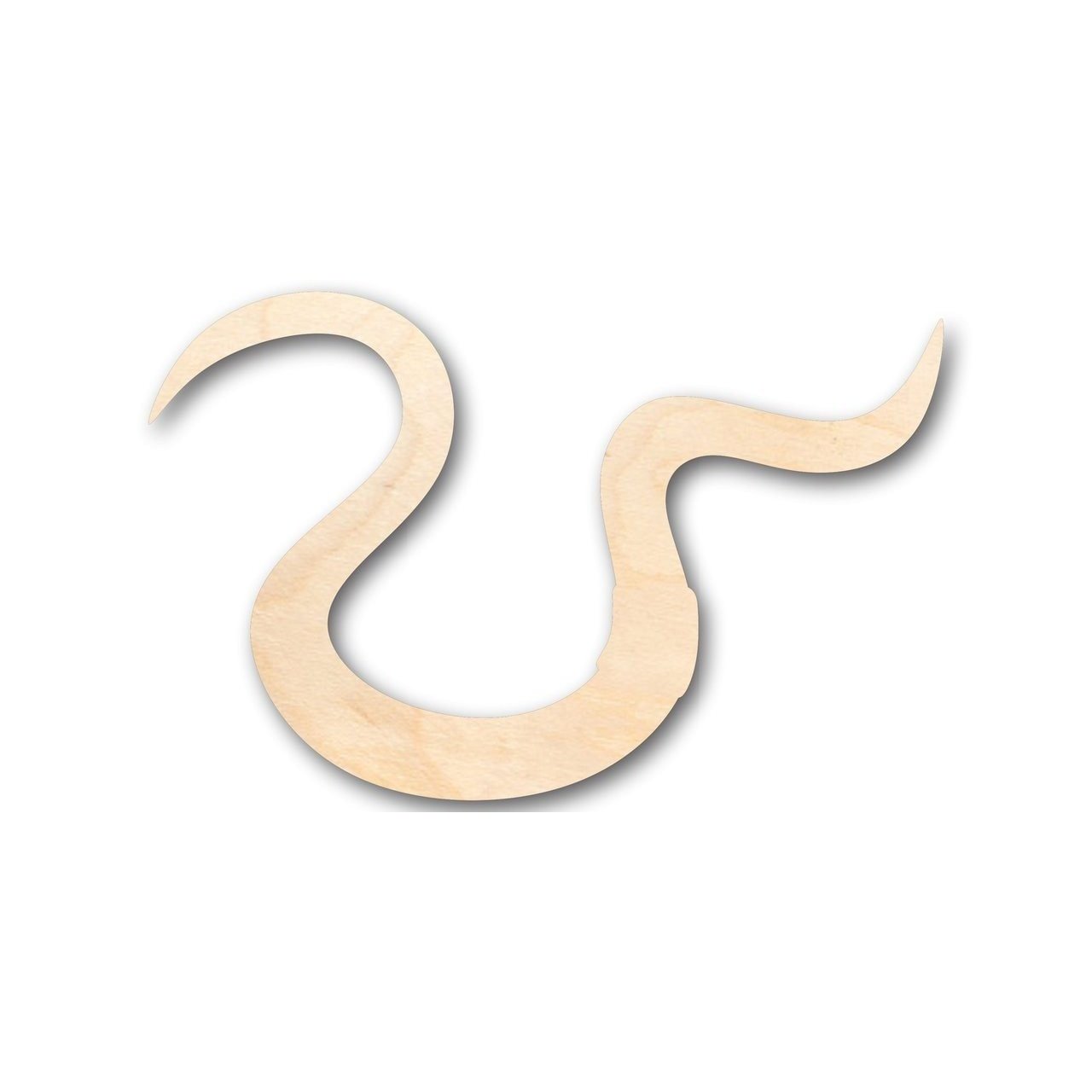 Unfinished Wooden Fishing Worm Shape - Craft - up to 24" DIY-24 Hour Crafts