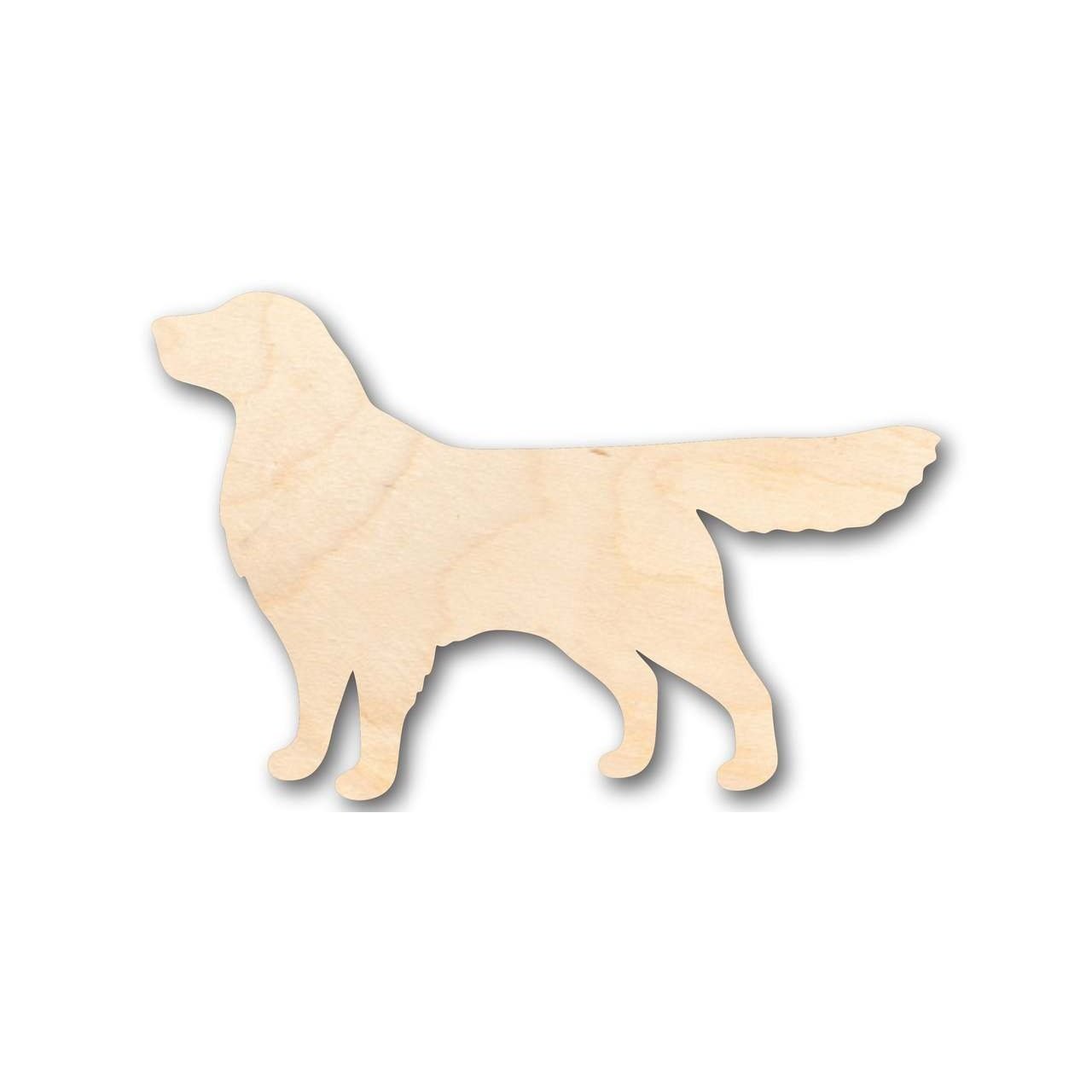 Unfinished Wooden Golden Retriever Dog Shape - Animal - Pet - Craft - up to 24" DIY-24 Hour Crafts