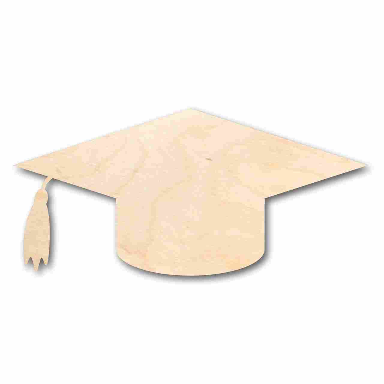 Unfinished Wooden Graduation Cap Shape - Craft - up to 24" DIY-24 Hour Crafts