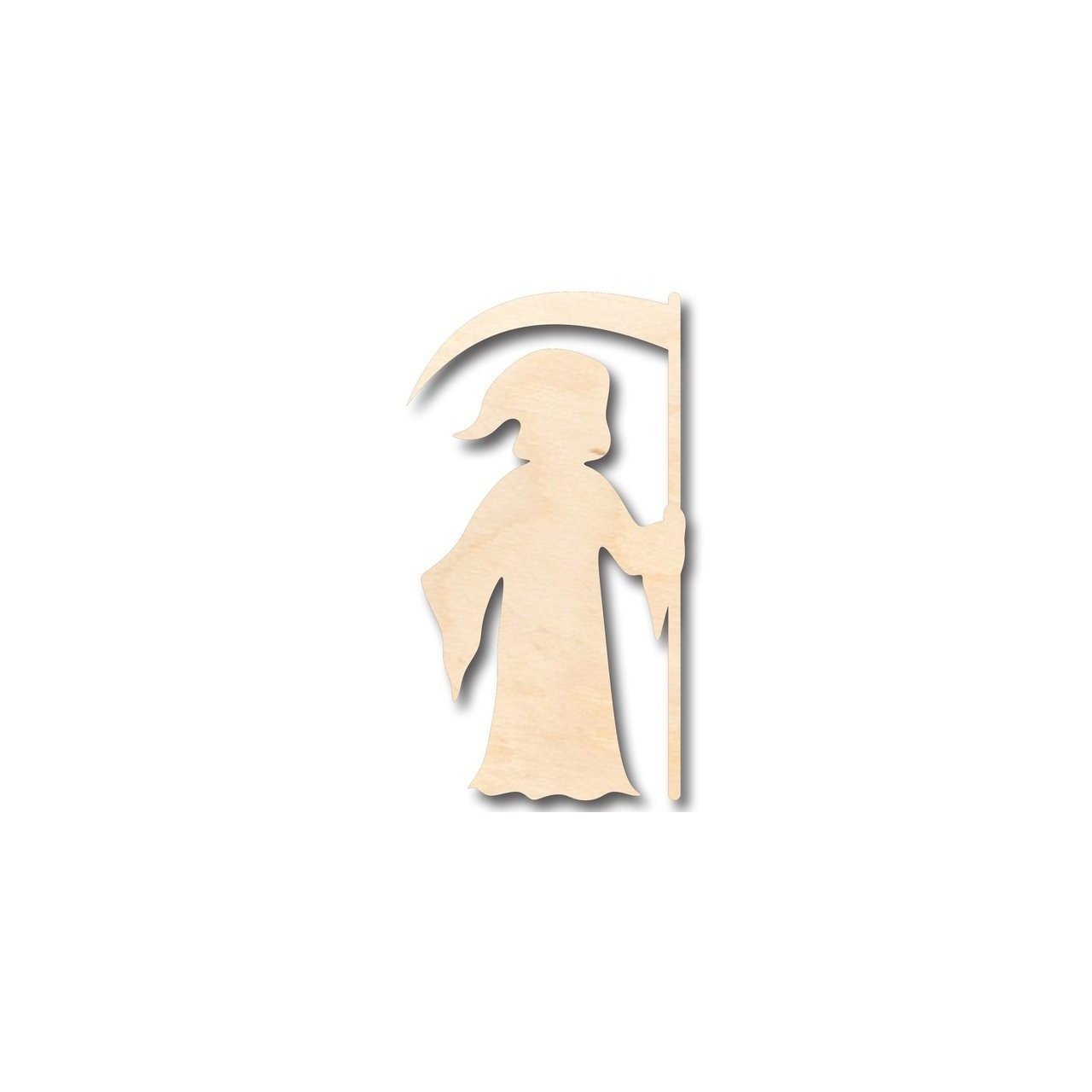 Unfinished Wooden Grim Reaper Shape - Death - Craft - up to 24" DIY-24 Hour Crafts
