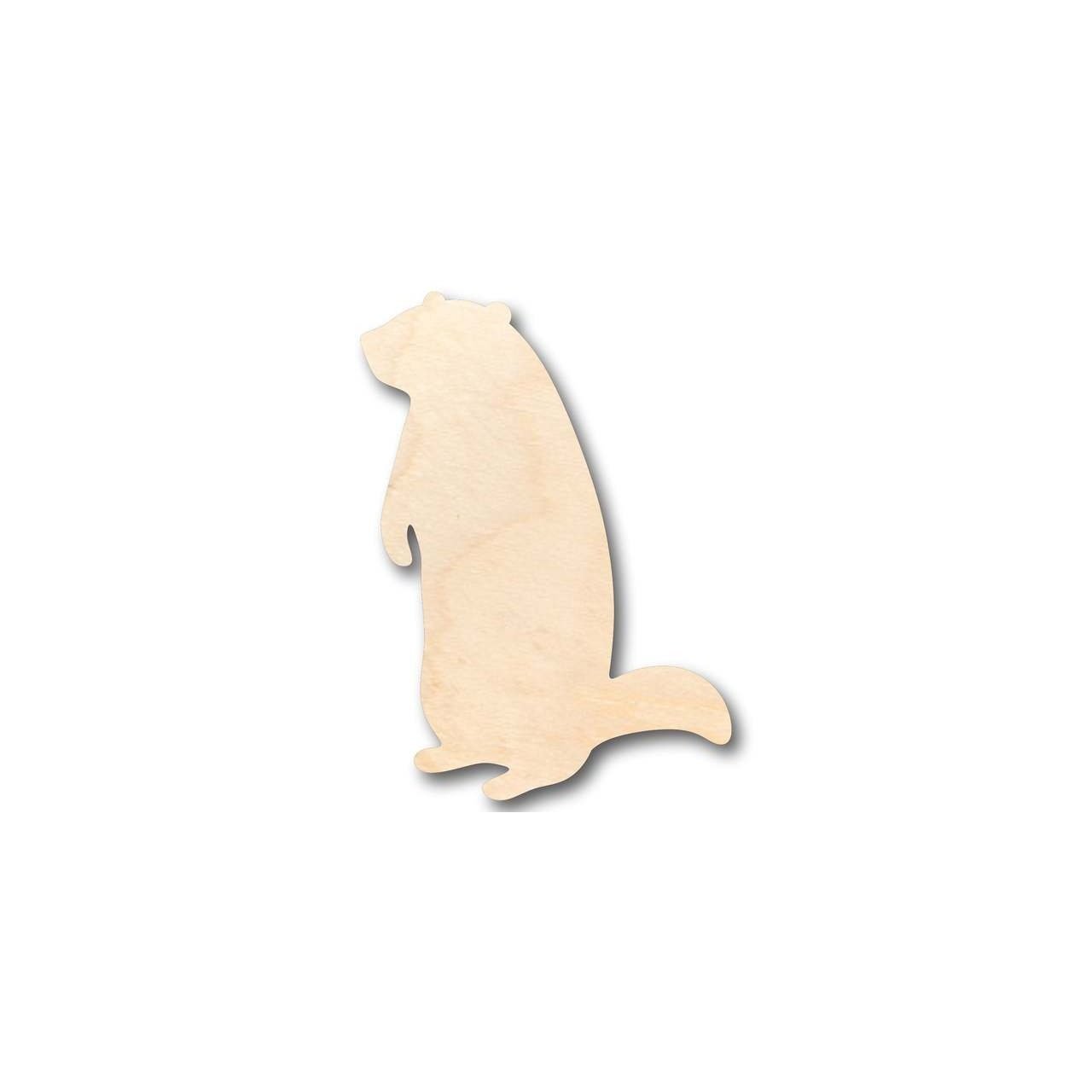 Unfinished Wooden Groundhog Shape - Groundhog's Day - Animal - Craft - up to 24" DIY-24 Hour Crafts
