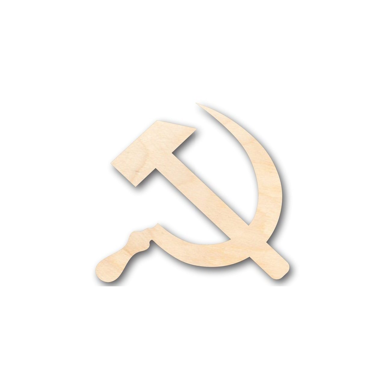 Unfinished Wooden Hammer Sickle Shape - Soviet - Communism - Craft - up to 24" DIY-24 Hour Crafts