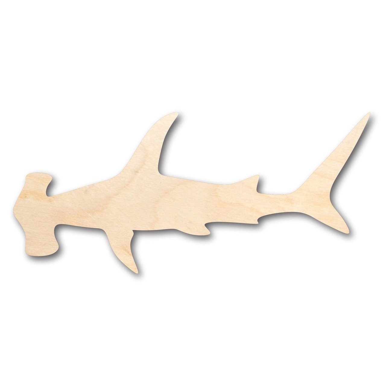 Unfinished Wooden Hammerhead Shape - Ocean - Craft - up to 24" DIY-24 Hour Crafts