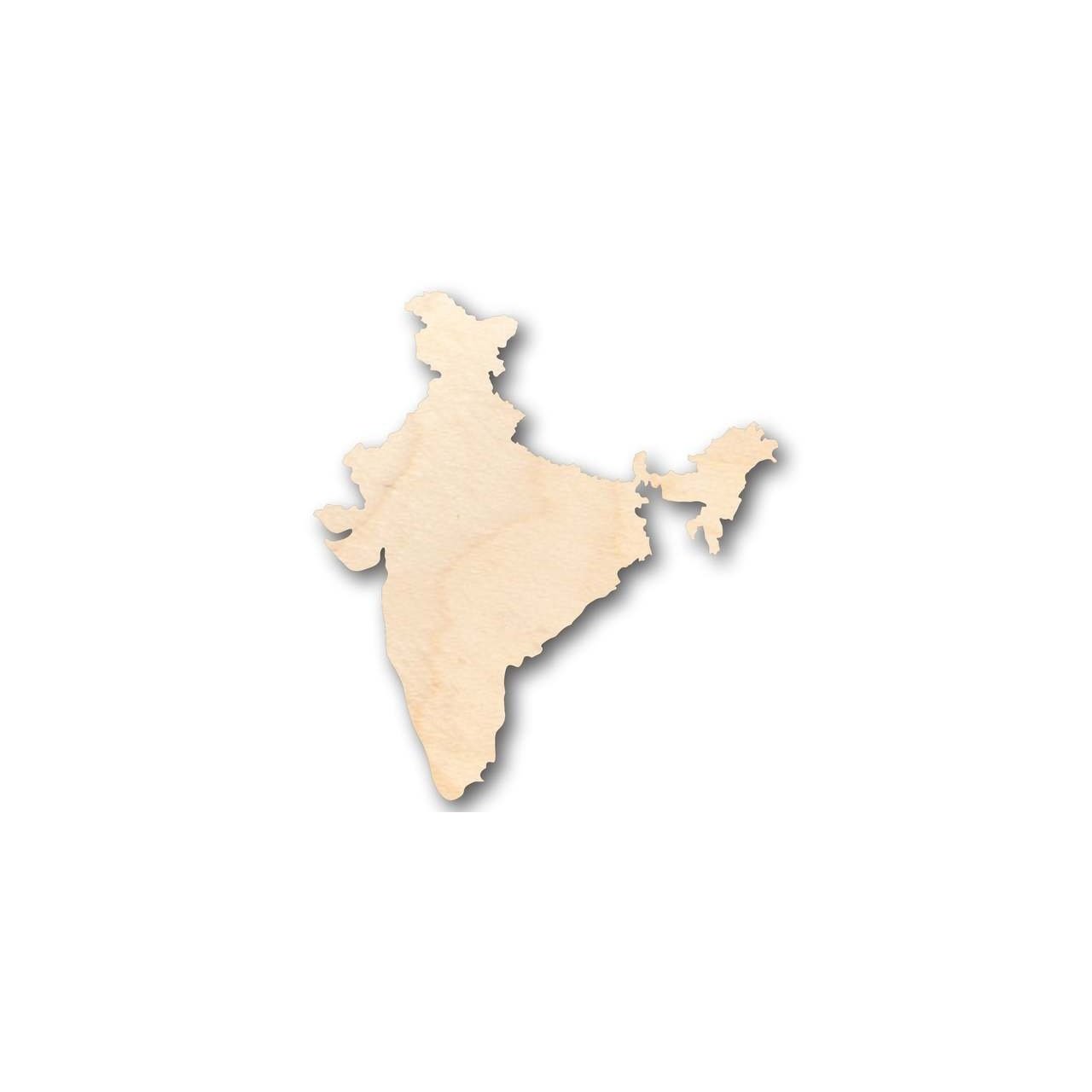 Unfinished Wooden India Shape - Country - Craft - up to 24" DIY-24 Hour Crafts