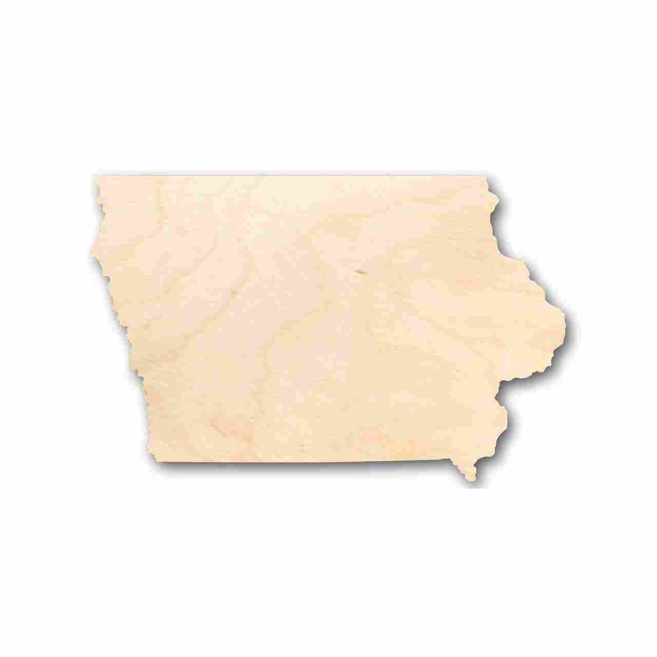 Unfinished Wooden Iowa Shape - State - Craft - up to 24" DIY-24 Hour Crafts