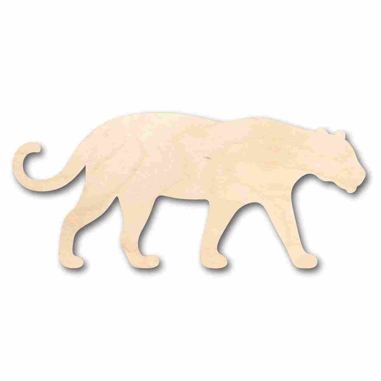 Unfinished Wooden Jaguar Shape - Animal - Wildlife - Craft - up to 24" DIY-24 Hour Crafts