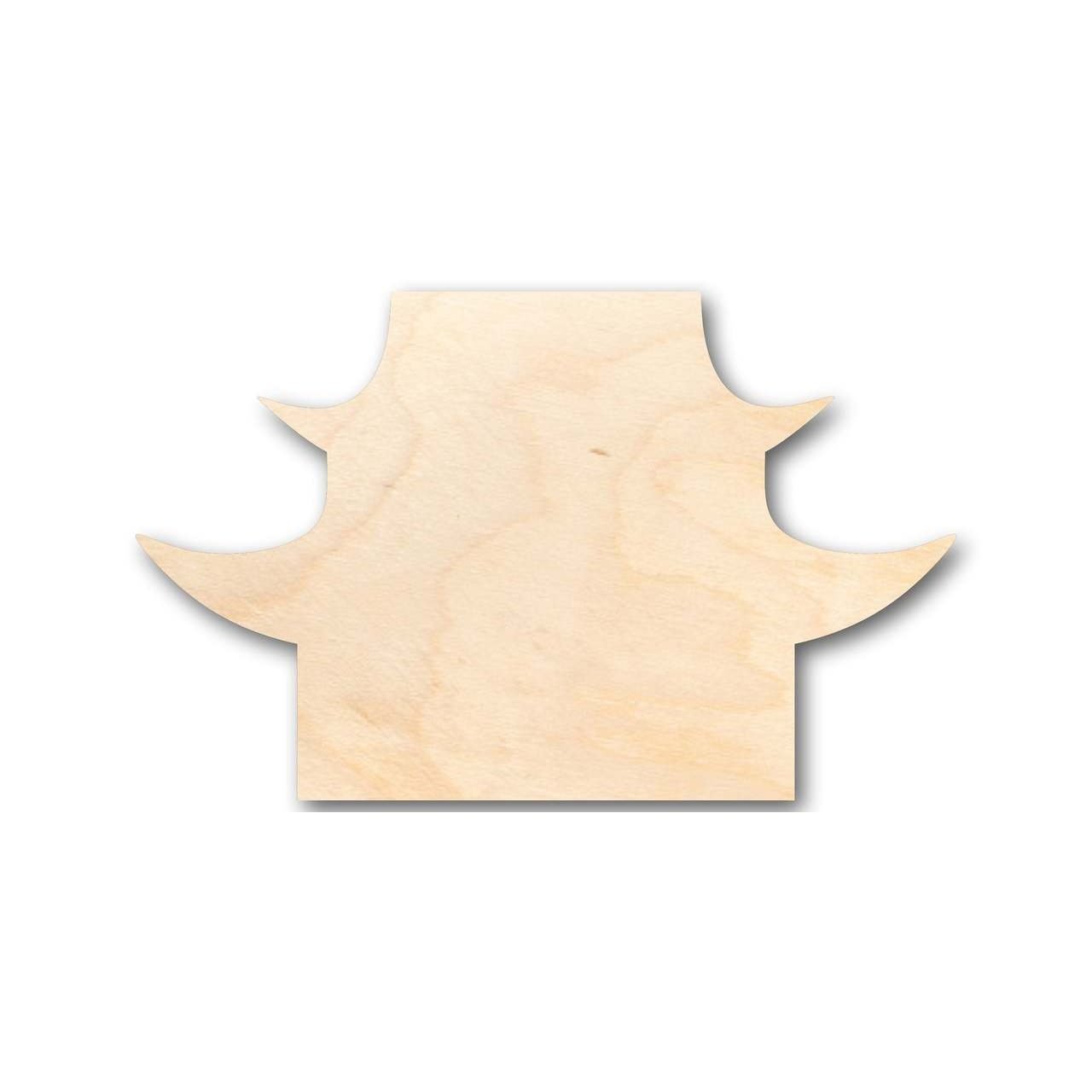 Unfinished Wooden Japanese House Shape - Eastern Architecture - Craft - up to 24" DIY-24 Hour Crafts