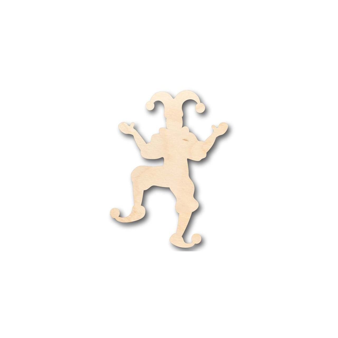 Unfinished Wooden Jester Shape - Joker - Craft - up to 24" DIY-24 Hour Crafts