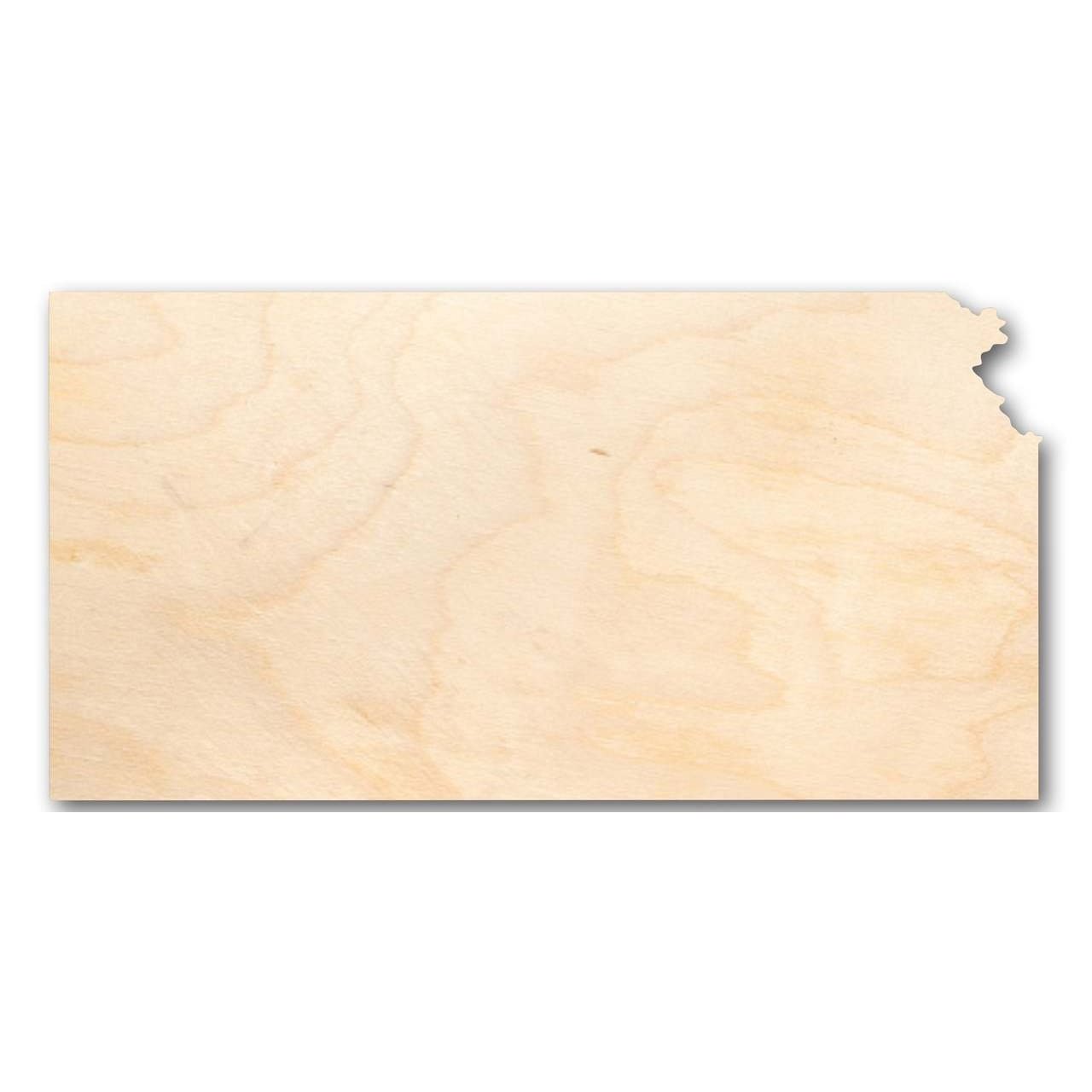 Unfinished Wooden Kansas Shape - State - Craft - up to 24" DIY-24 Hour Crafts