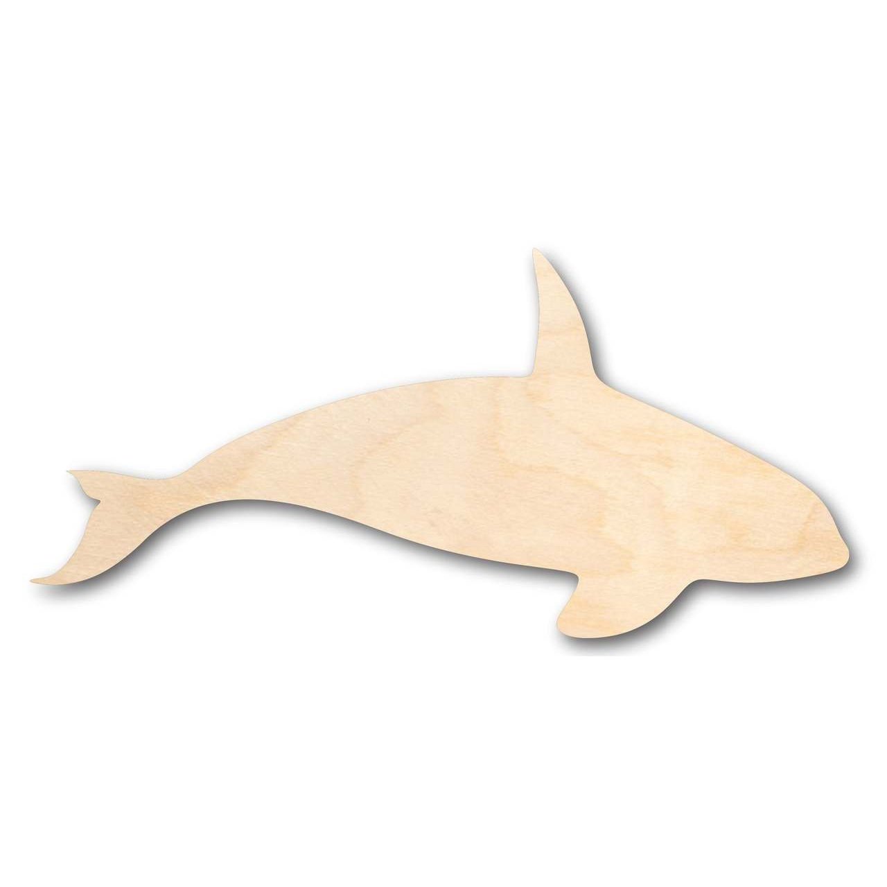 Unfinished Wooden Killer Whale Shape - Ocean - Craft - up to 24" DIY-24 Hour Crafts