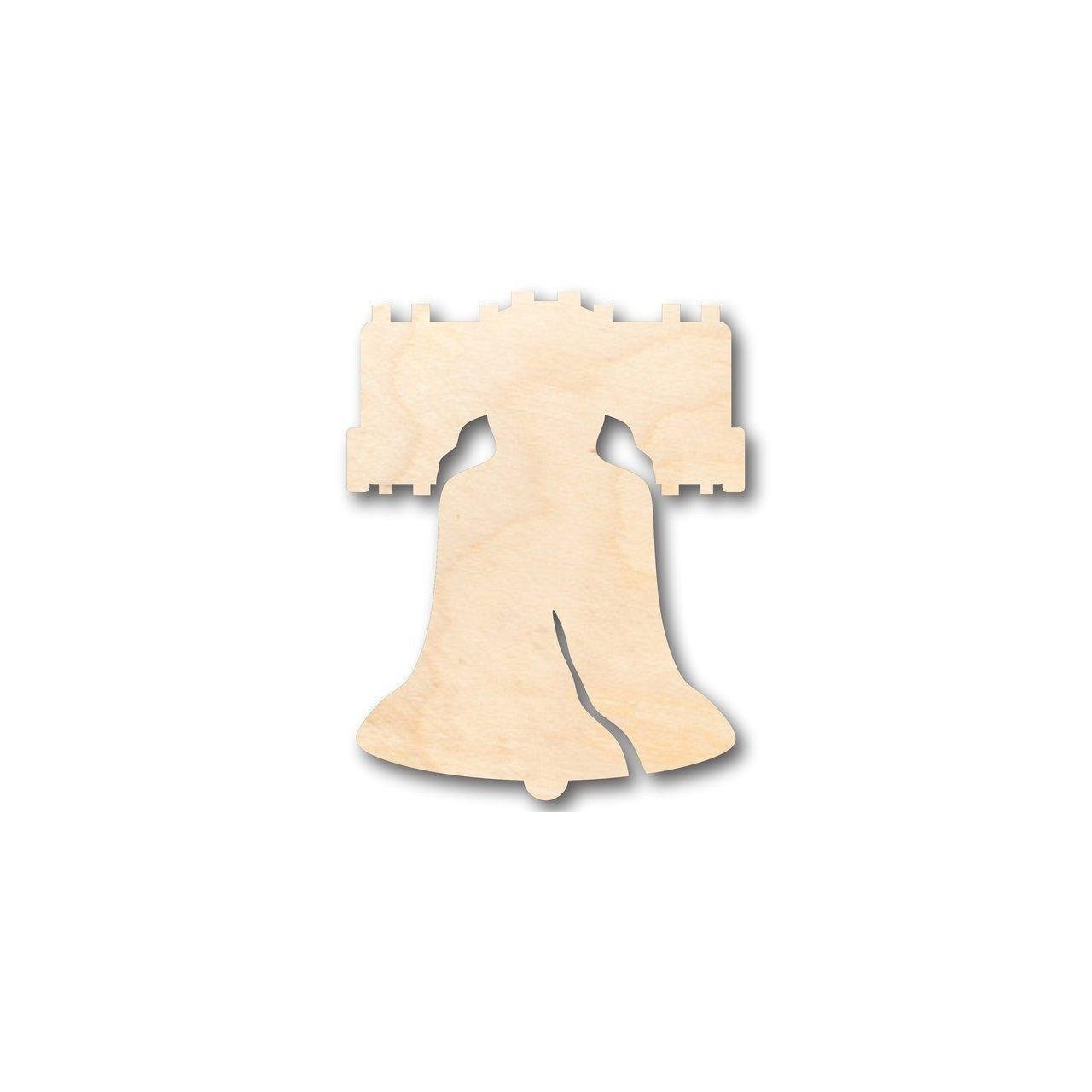 Unfinished Wooden Liberty Bell Shape - Patriotic - 4th of July - Craft - up to 24" DIY-24 Hour Crafts