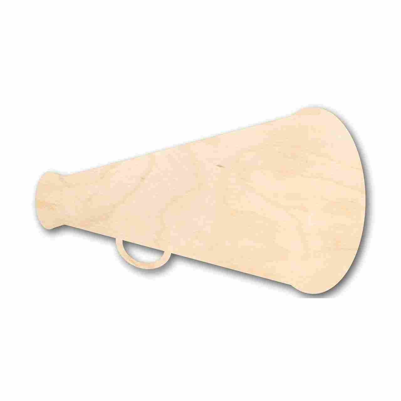 Unfinished Wooden Megaphone Shape - Cheerleader - Protest - Craft - up to 24" DIY-24 Hour Crafts