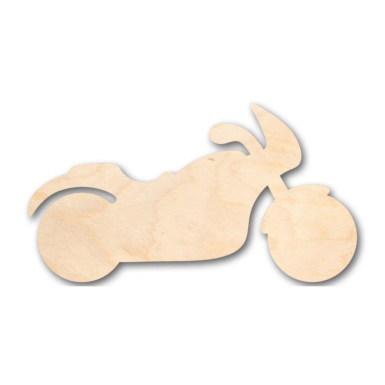 Unfinished Wooden Motorcycle Shape - Biker - Craft - up to 24" DIY-24 Hour Crafts