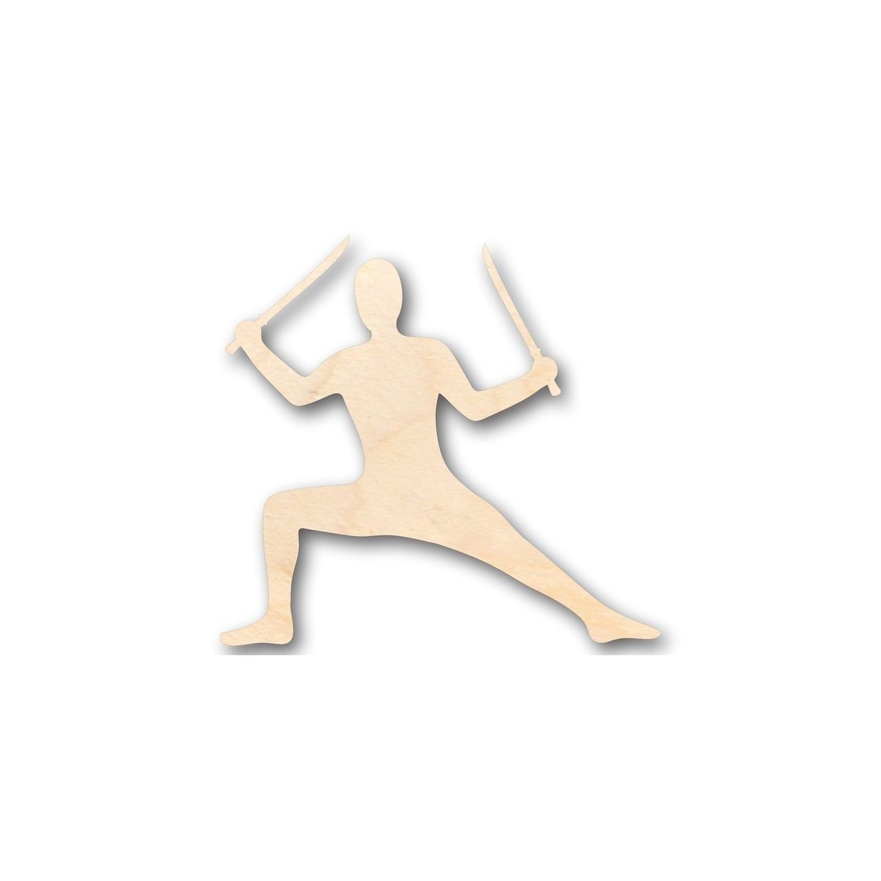 Unfinished Wooden Ninja Shape - Craft - up to 24" DIY-24 Hour Crafts