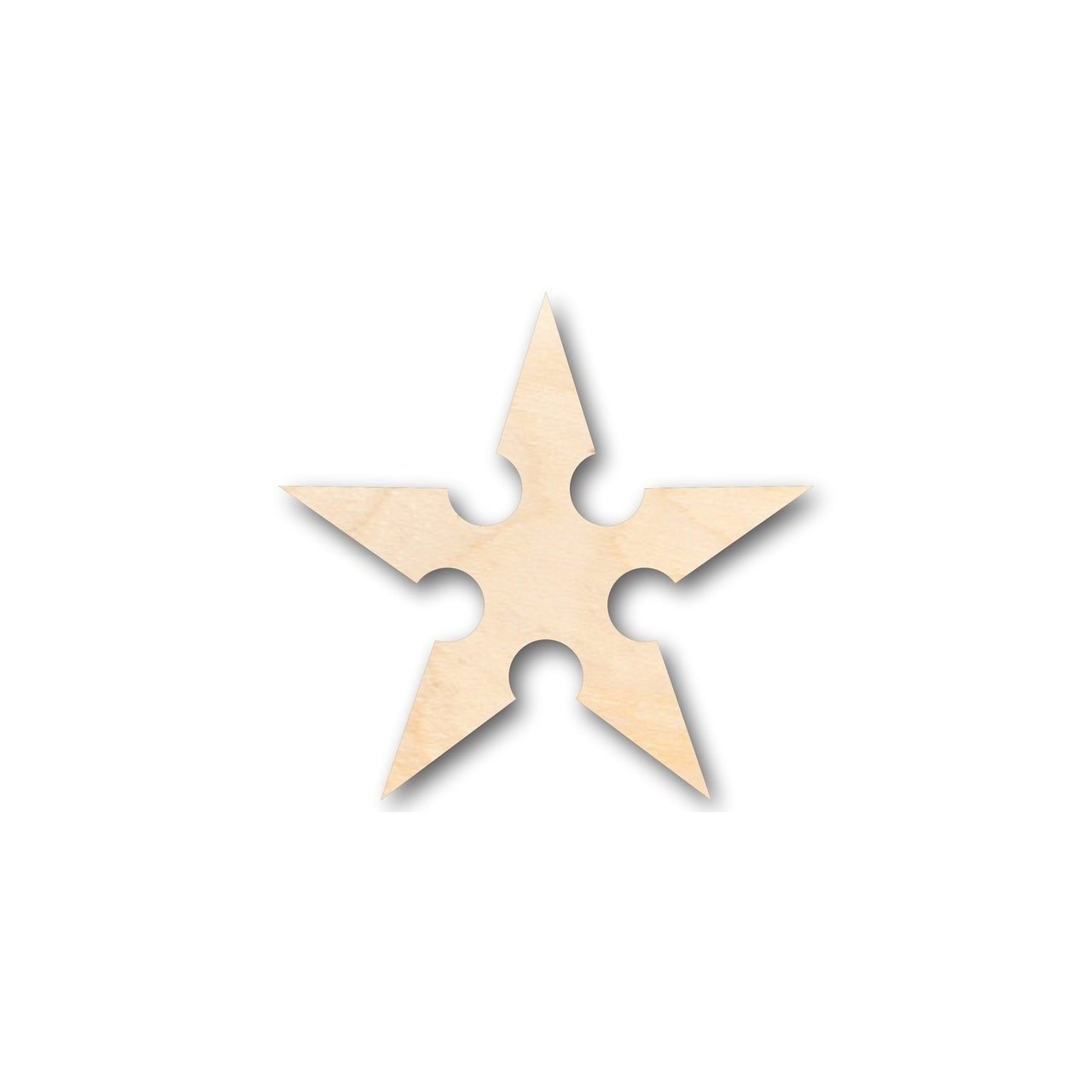 Unfinished Wooden Ninja Star Shape - Craft - up to 24" DIY-24 Hour Crafts