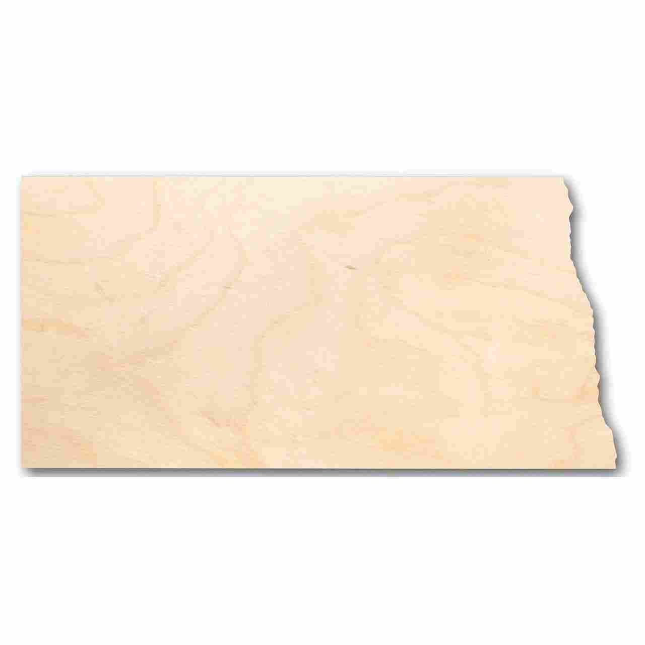 Unfinished Wooden North Dakota Shape - State - Craft - up to 24" DIY-24 Hour Crafts