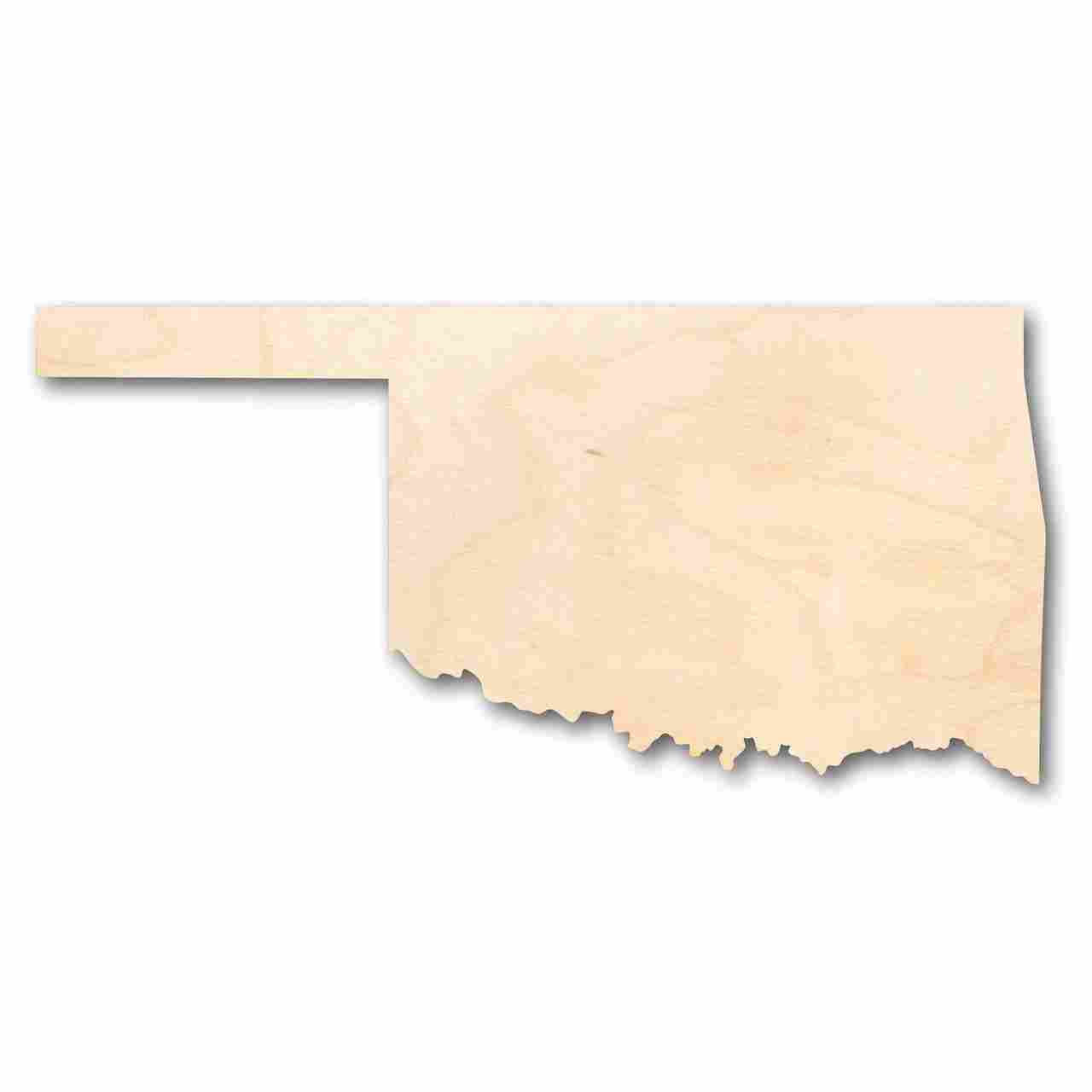 Unfinished Wooden Oklahoma Shape - State - Craft - up to 24" DIY-24 Hour Crafts