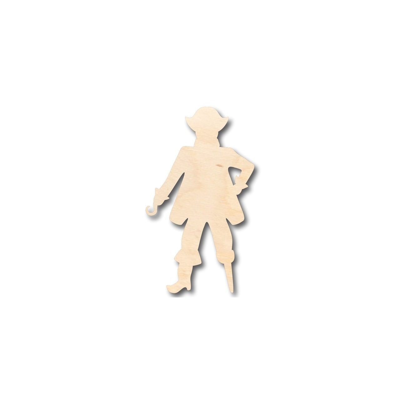 Unfinished Wooden Pirate Captain Pegleg Shape - Ahab - Moby Dick - Pirates - Craft - up to 24" DIY-24 Hour Crafts