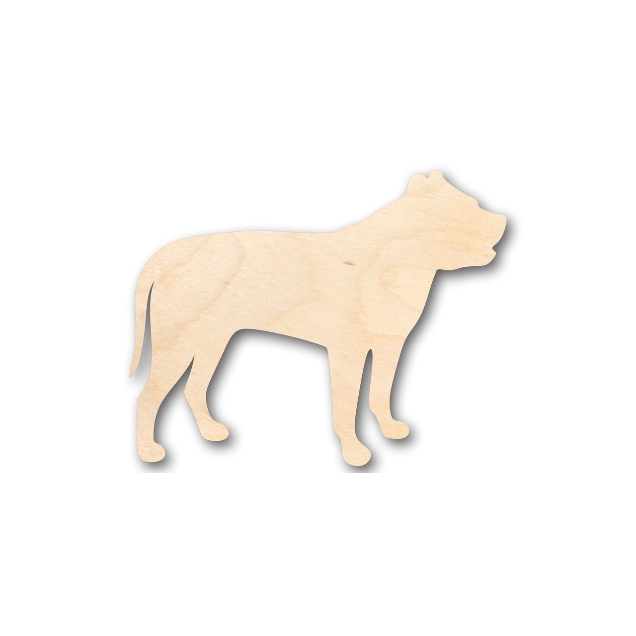 Unfinished Wooden Pitbull Dog Shape - Animal - Pet - Craft - up to 24" DIY-24 Hour Crafts