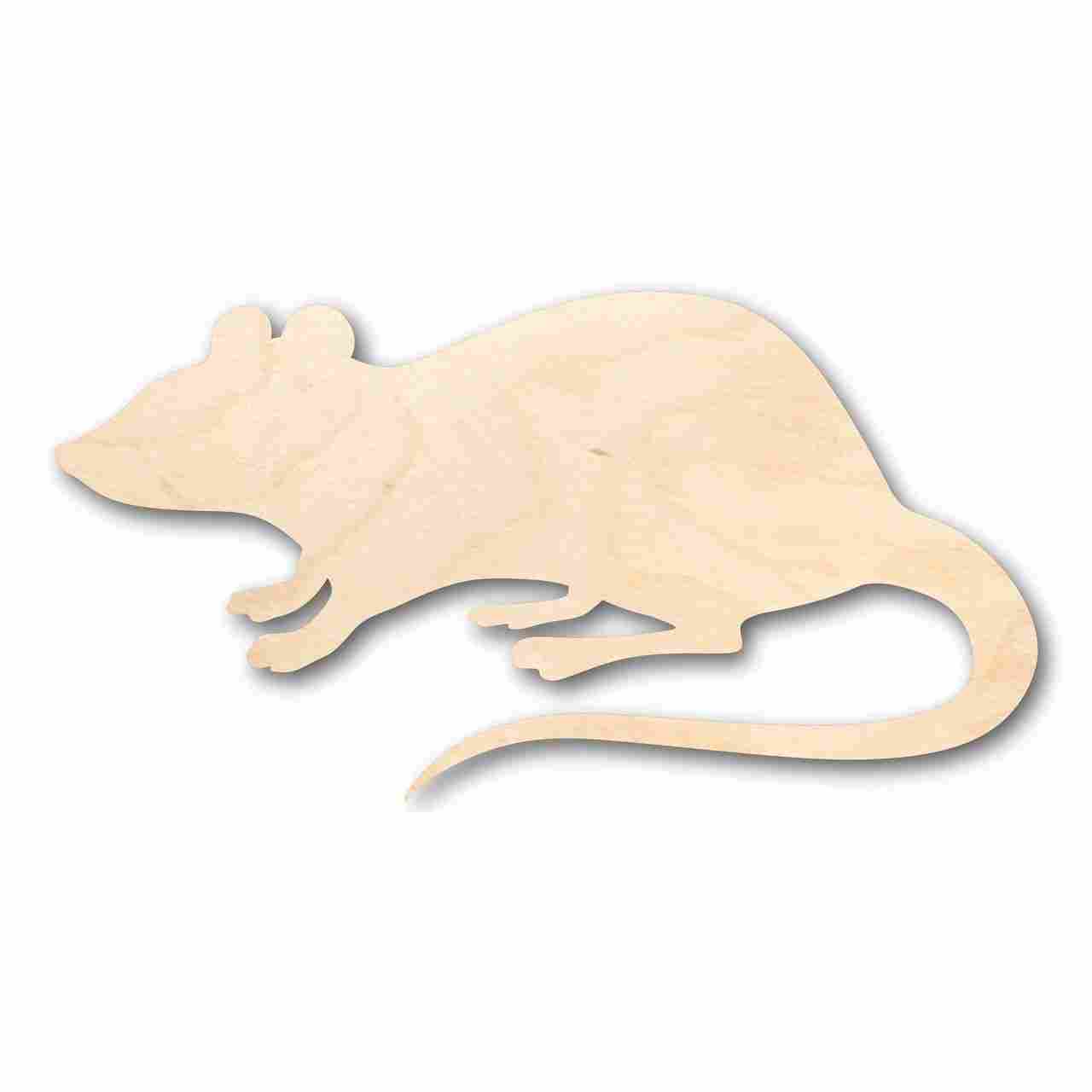 Unfinished Wooden Rat Shape - Animal - Wildlife - Craft - up to 24" DIY-24 Hour Crafts