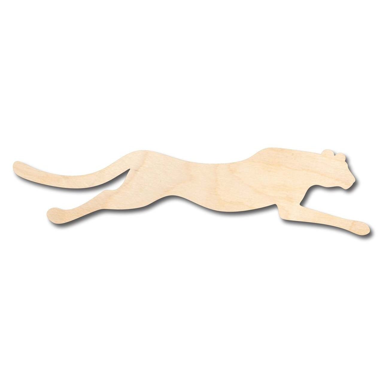 Unfinished Wooden Running Cheetah Shape - Animal - Wildlife - Craft - up to 24" DIY-24 Hour Crafts