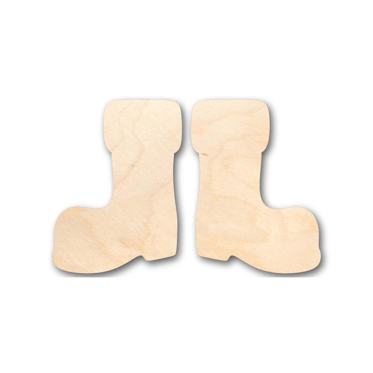 Unfinished Wooden Santa Claus Boots Shape - Christmas - Ornament - Craft - up to 24" DIY-24 Hour Crafts