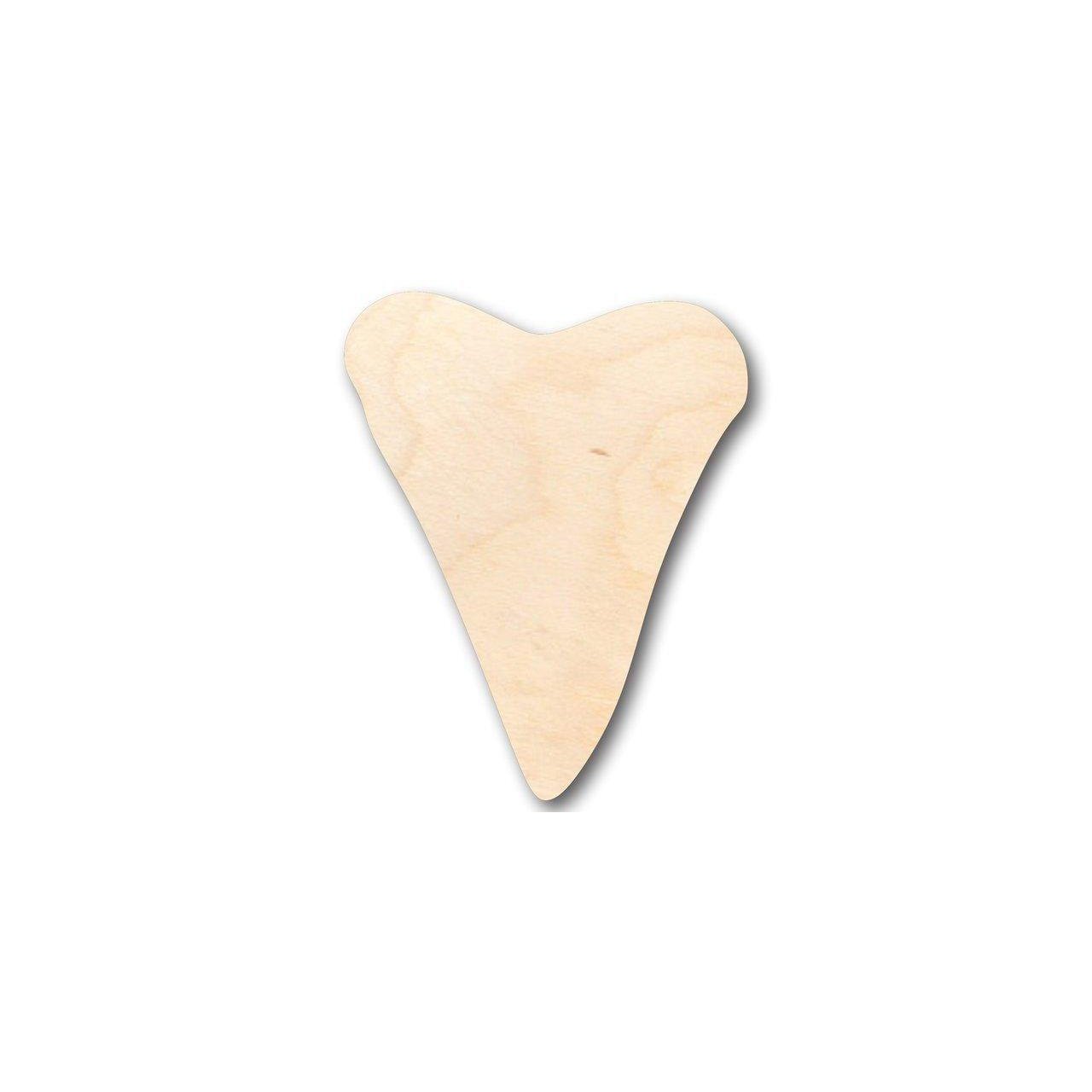 Unfinished Wooden Shark Tooth Shape - Ocean - Beach - Nursery - Craft - up to 24" DIY-24 Hour Crafts