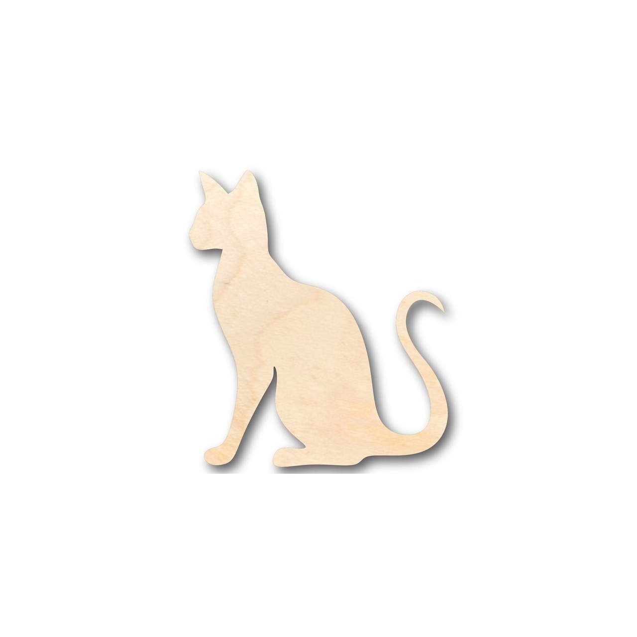 Unfinished Wooden Siamese Cat Shape - Animal - Pet - Craft - up to 24" DIY-24 Hour Crafts