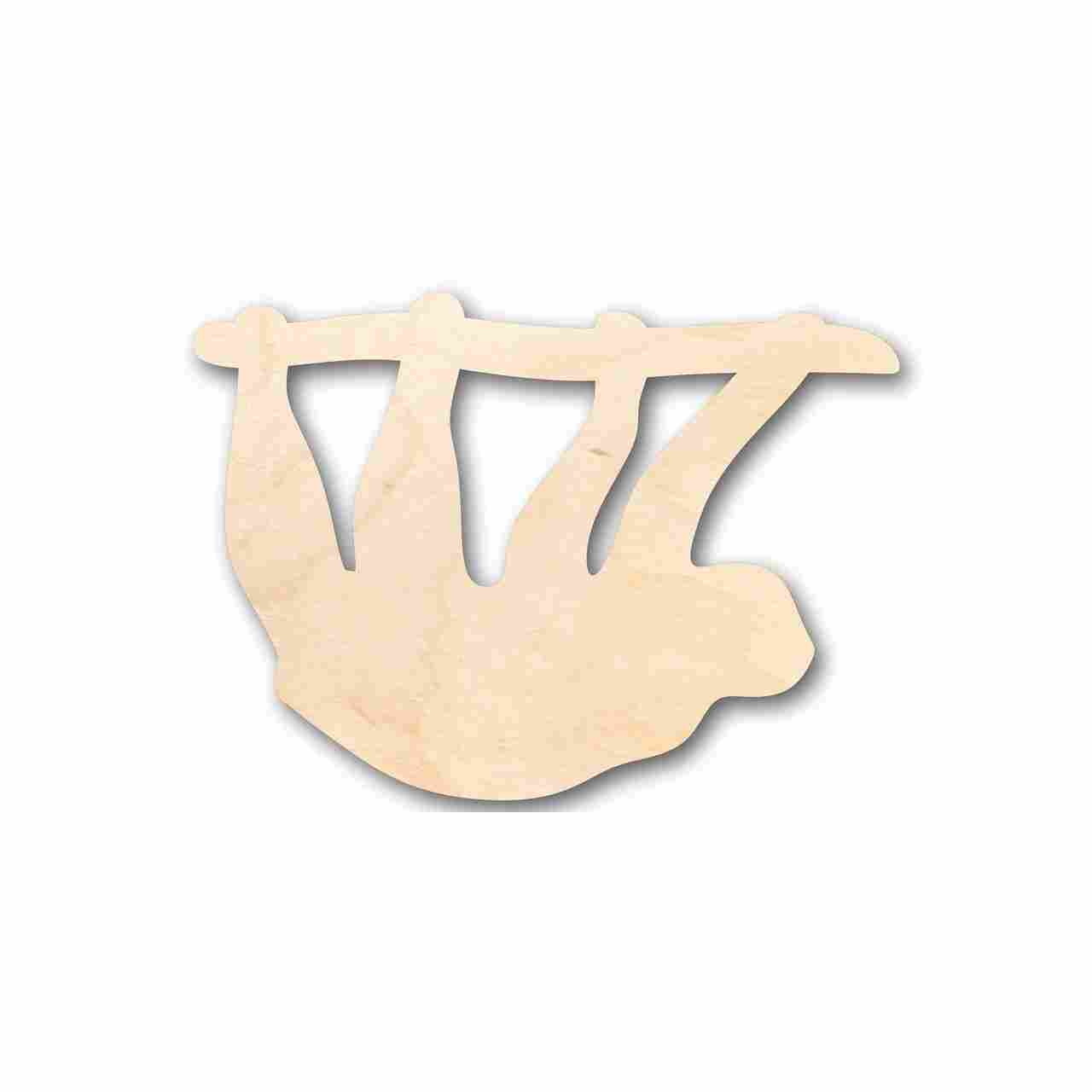 Unfinished Wooden Sloth Shape - Animal - Wildlife - Craft - up to 24" DIY-24 Hour Crafts