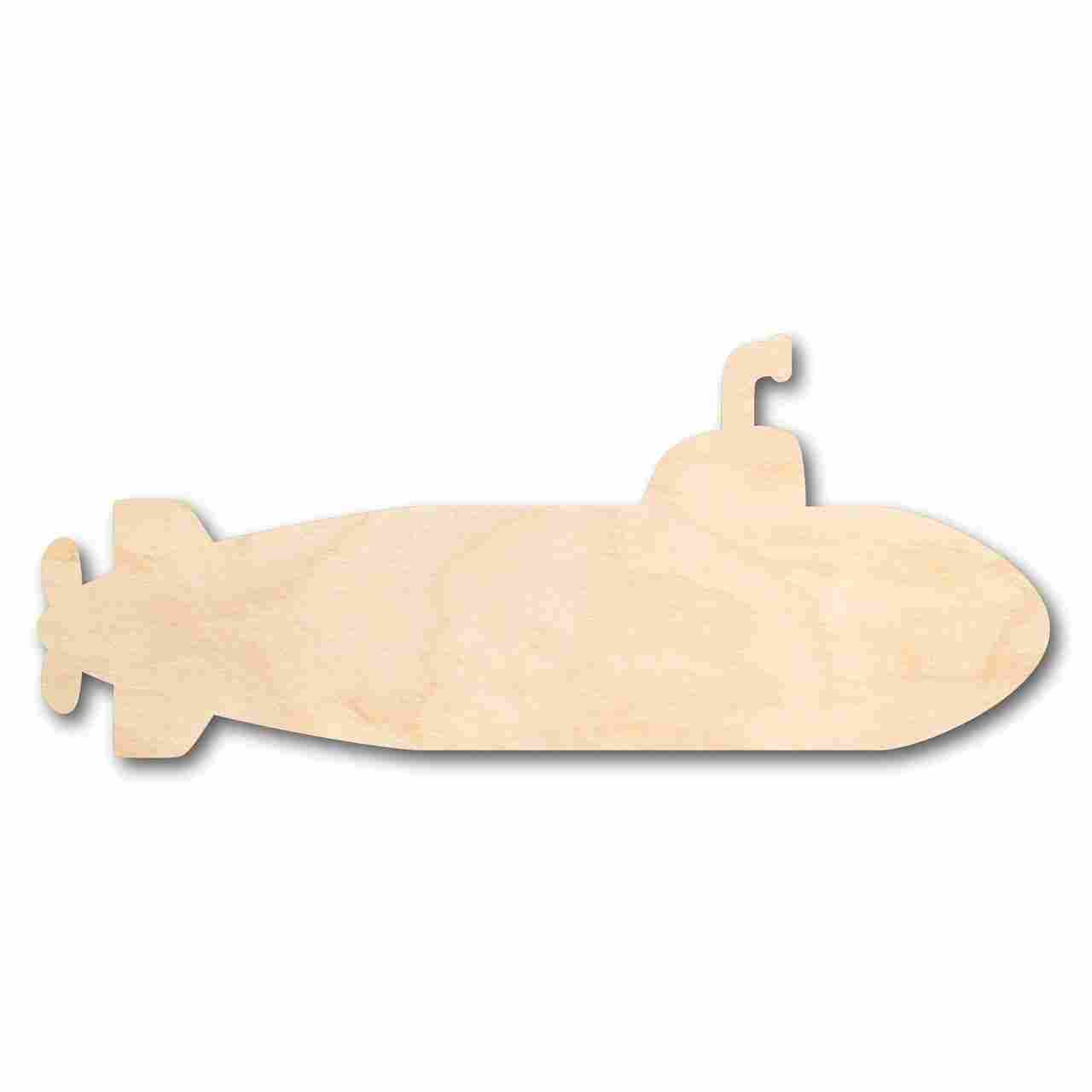Unfinished Wooden Submarine Shape - Ocean - Beach - Nursery - Craft - up to 24" DIY-24 Hour Crafts