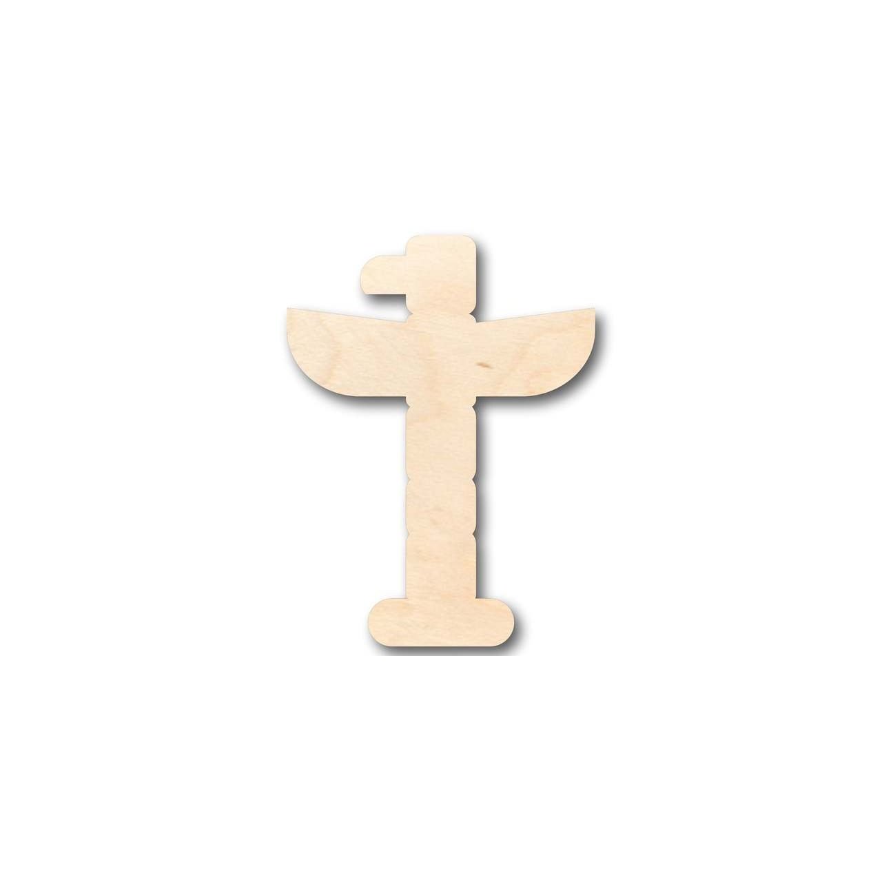 Unfinished Wooden Totem Pole Shape - Native American - Craft - up to 24" DIY-24 Hour Crafts