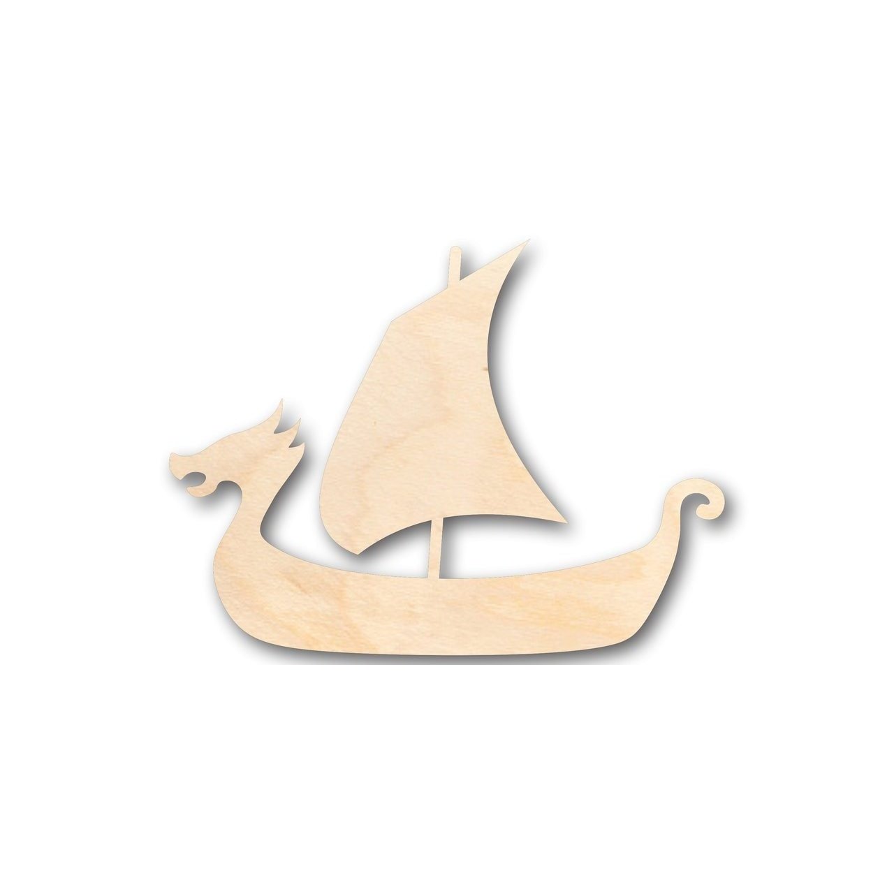 Unfinished Wooden Viking Ship Shape - Sailing - History - Craft - up to 24" DIY-24 Hour Crafts