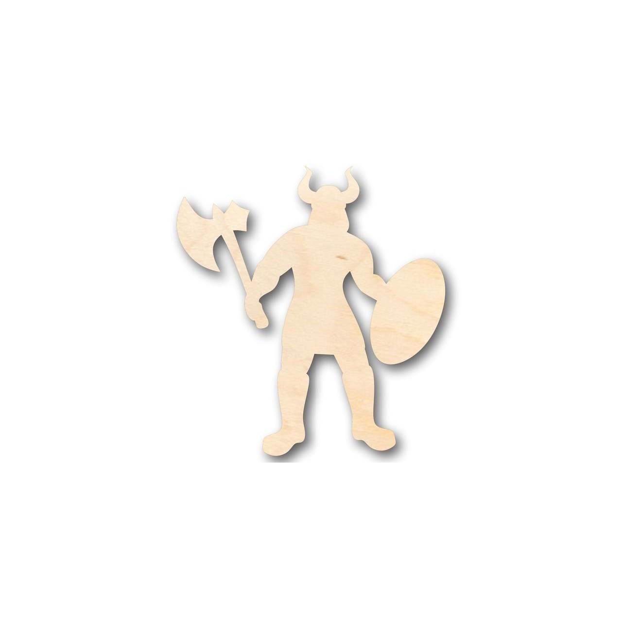 Unfinished Wooden Viking Warrior Shape - Berserker - History - Craft - up to 24" DIY-24 Hour Crafts