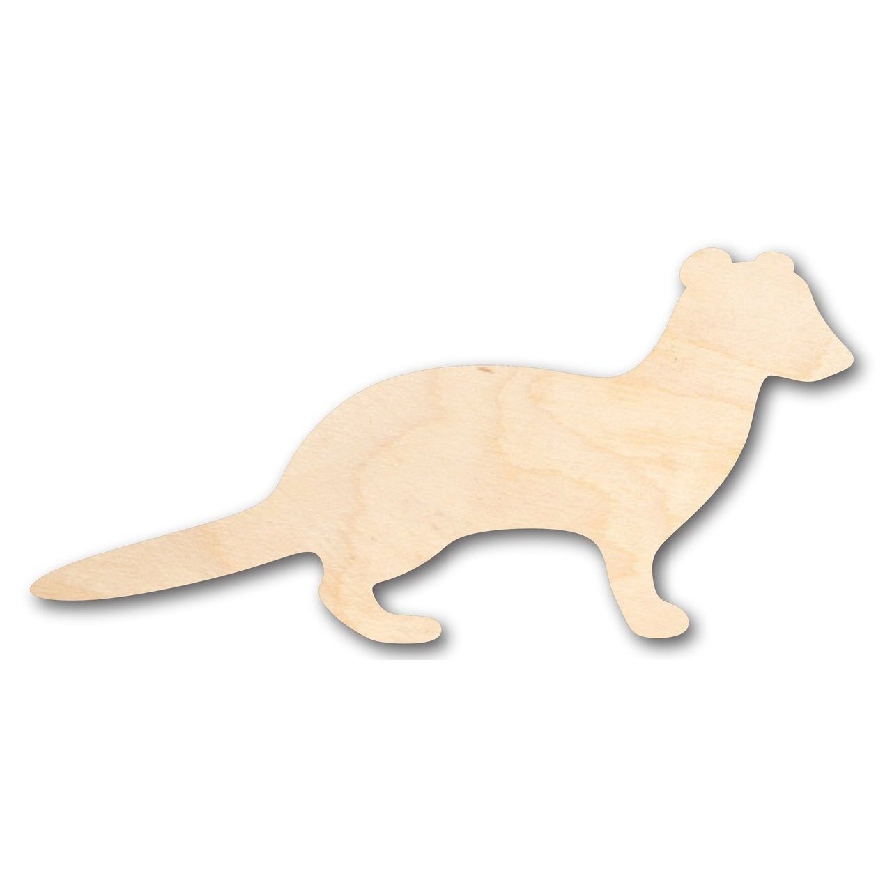 Unfinished Wooden Weasel Shape - Animal - Craft - up to 24" DIY-24 Hour Crafts
