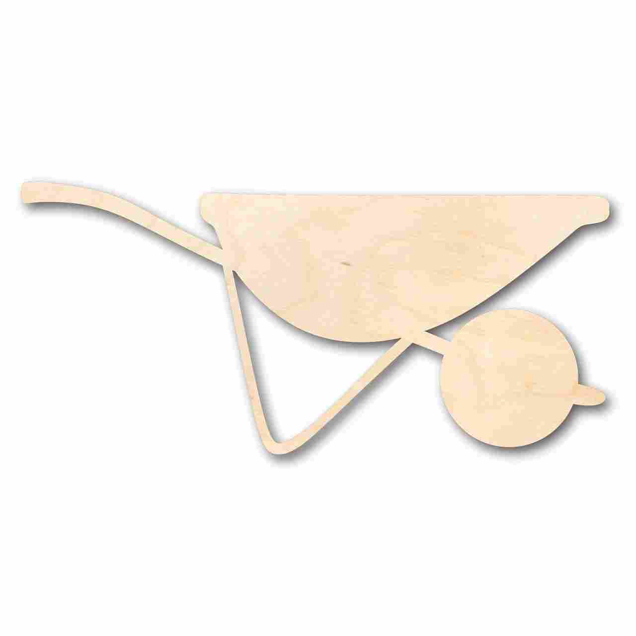 Unfinished Wooden Wheelbarrow Shape - Farm - Garden - Craft - up to 24" DIY-24 Hour Crafts