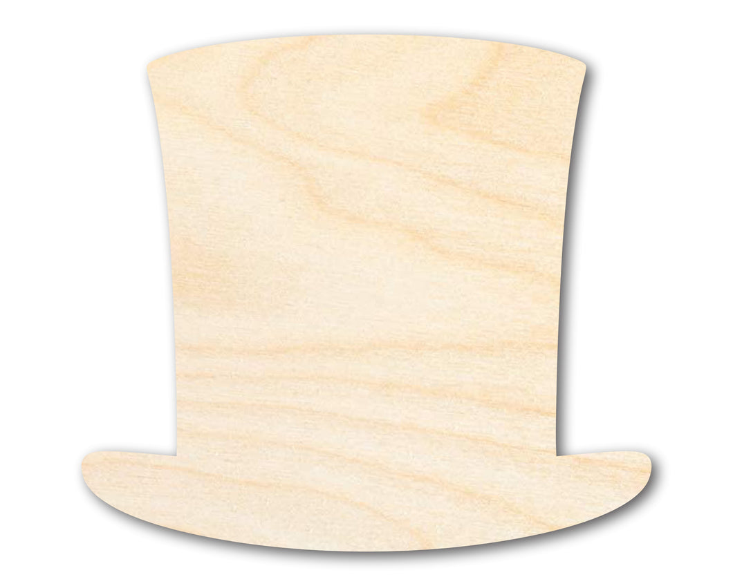 Unfinished Wood Abraham Lincoln Hat Silhouette | Craft Cutout | Up to 36