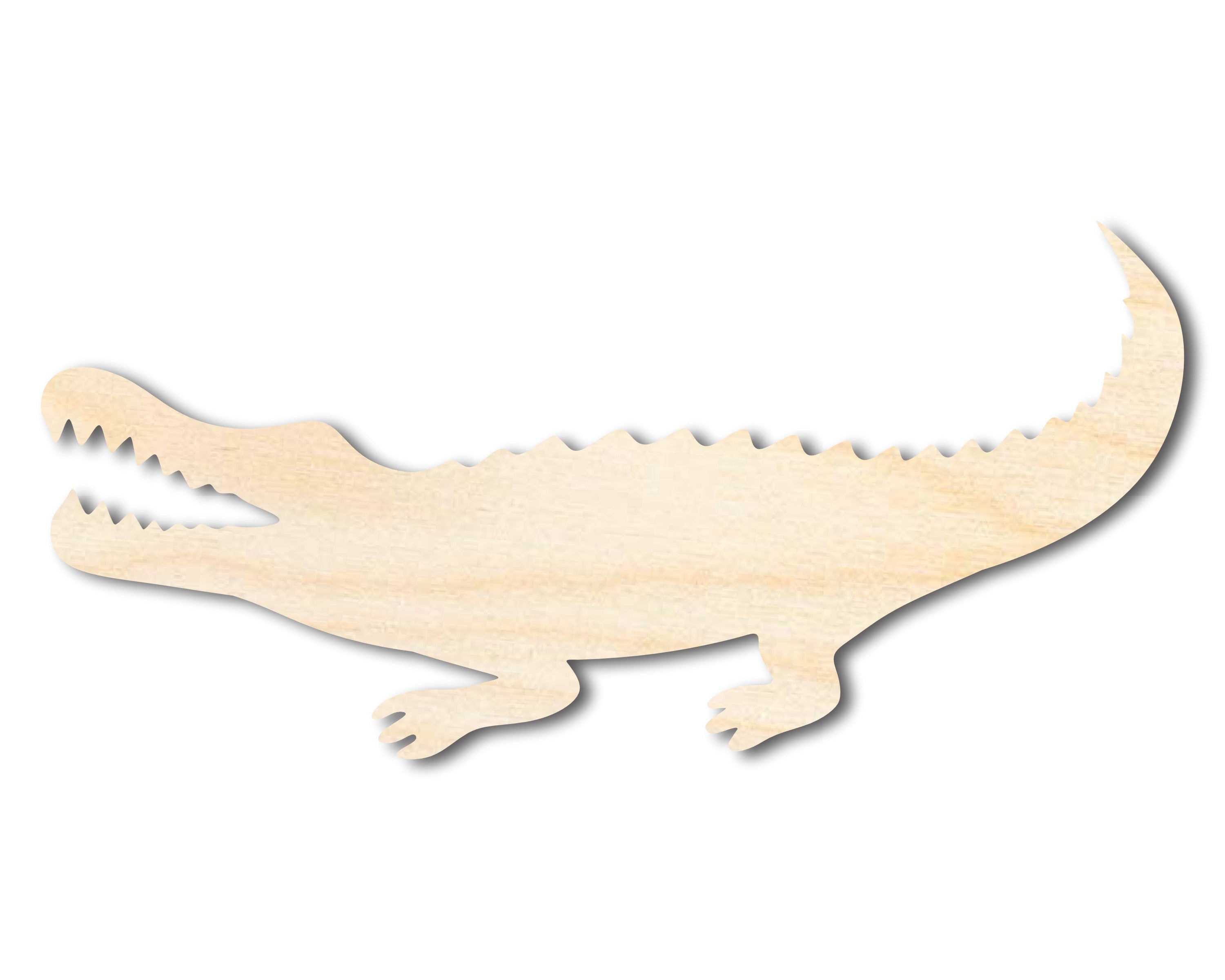 Unfinished Wood Alligator Shape | Reptile | DIY Craft Cutout | Up to 46