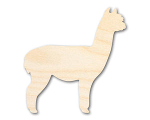 Unfinished Wood Alpaca Shape | DIY Animal Craft Cutout | Up to 36"