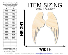 Load image into Gallery viewer, Unfinished Wood Angel Wings | 2 Wings | DIY Angel Craft | Up to 36&quot;
