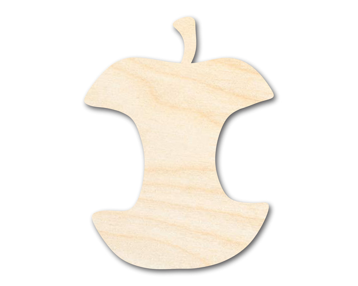 Apple Core Shape Unfinished Wood Apple Core Shape | DIY Fruit Craft | Up to 36