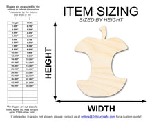 Load image into Gallery viewer, Unfinished Wood Apple Core Shape | DIY Fruit Craft | Up to 36&quot;
