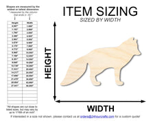 Load image into Gallery viewer, Unfinished Wood Arctic Fox Shape | Canine Craft Cutout | Wildlife | up to 36&quot; DIY
