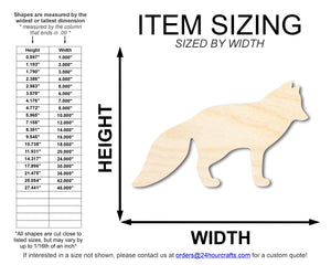 Unfinished Wood Arctic Fox Shape | Canine Craft Cutout | Wildlife | up to 36" DIY