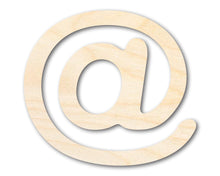 Load image into Gallery viewer, Unfinished Wood @ (At) Symbol | DIY Craft Cutout | Up to 36&quot;
