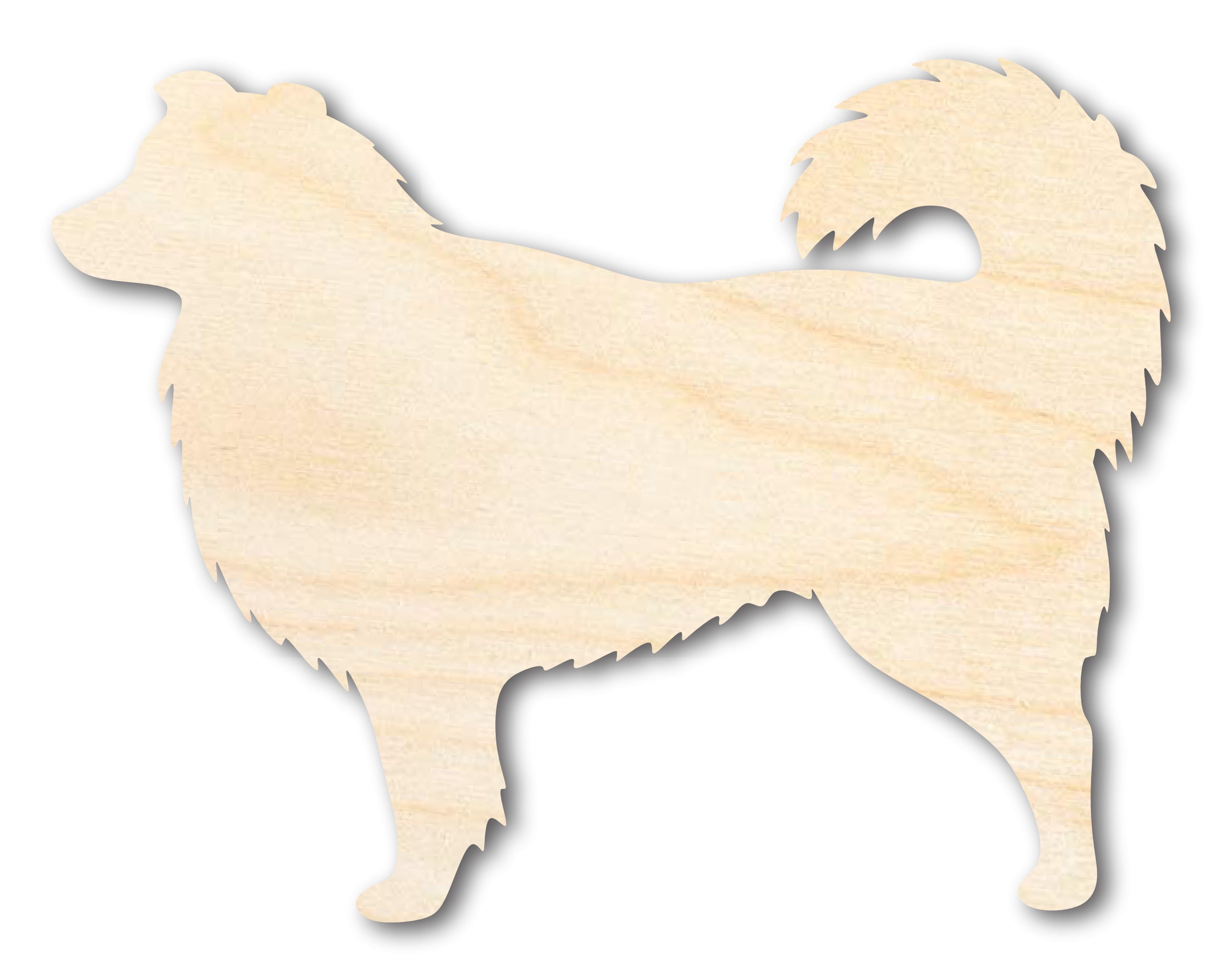 Unfinished Wood Australian Shepherd Shape | DIY Dog Craft Cutout | Up to 36
