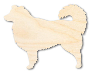 Unfinished Wood Australian Shepherd Shape | DIY Dog Craft Cutout | Up to 36"