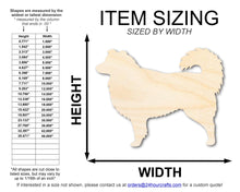 Load image into Gallery viewer, Unfinished Wood Australian Shepherd Shape | DIY Dog Craft Cutout | Up to 36&quot;
