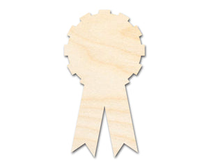 Unfinished Wood Award Ribbon Shape | DIY Craft Cutout | Up to 36"
