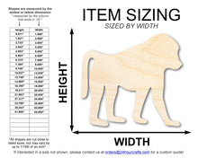 Load image into Gallery viewer, Unfinished Wood Baboon Shape | DIY Animal Craft Cutout | Up to 36&quot;
