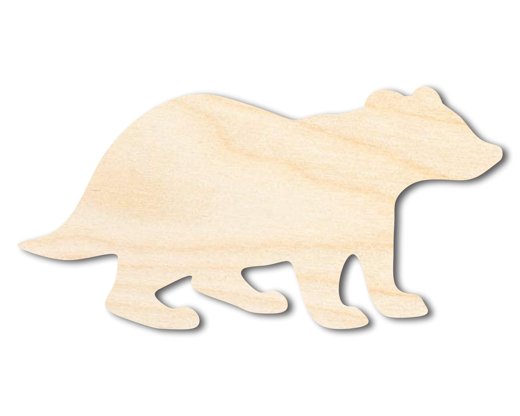 Unfinished Wood Badger Shape | DIY Wildlife Craft Cutout | Up to 36